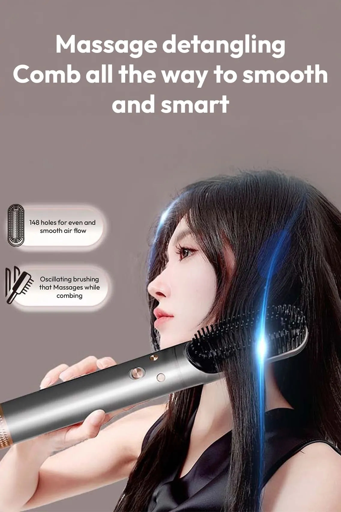 5-in-1 Professional Airstyler with Smart Airflow Motor & Multi-Styling Attachments
