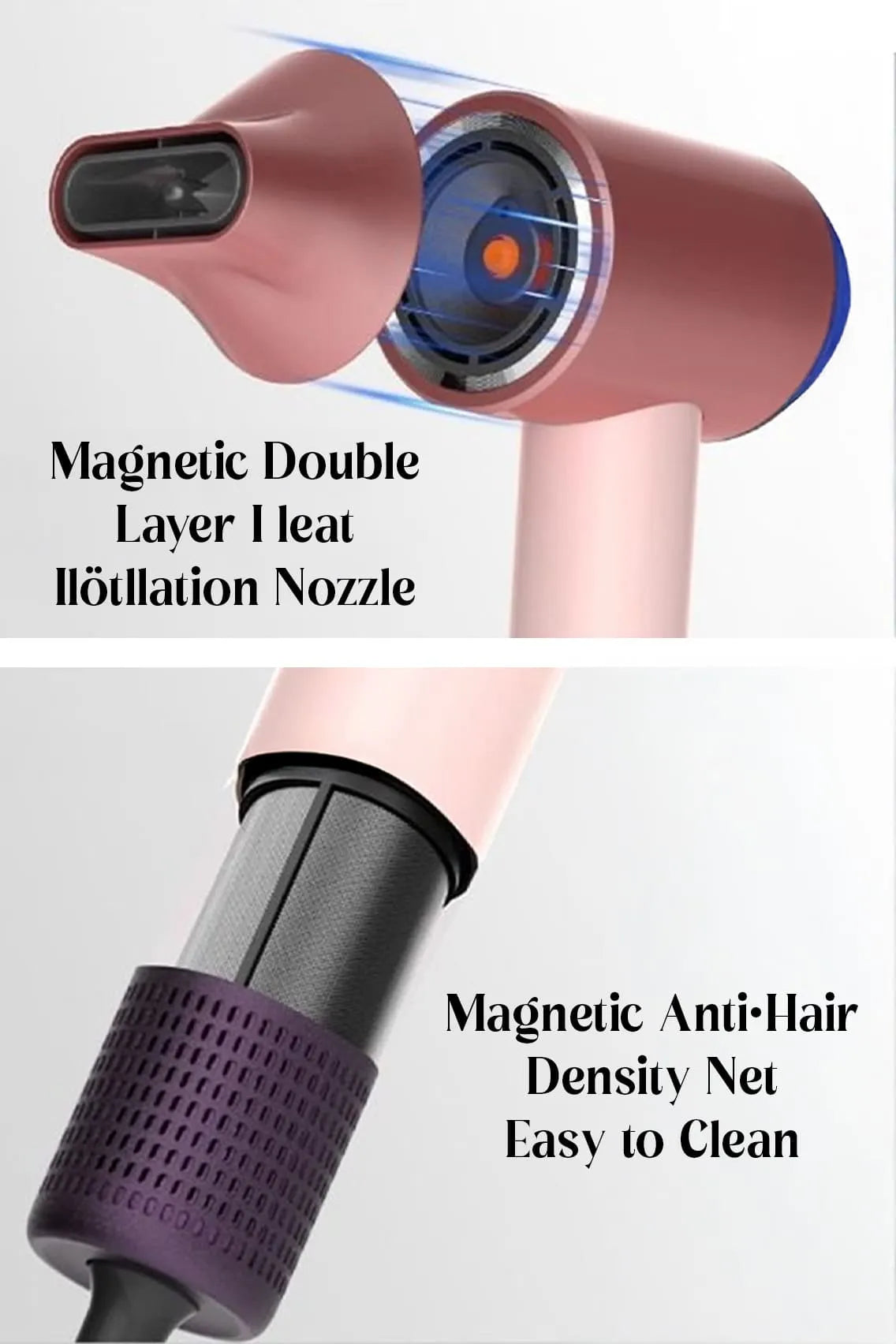 5-In-1 Automatic Curling Iron Set - Advanced Lightweight Ionic Hair Dryer with Intelligent Temperature & Noise Reduction Technology