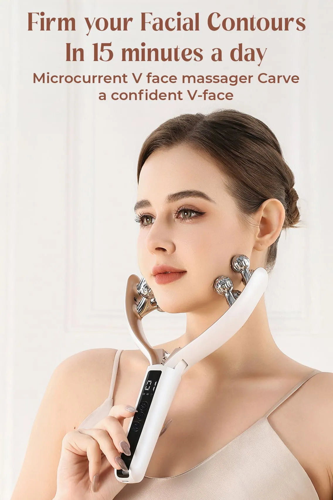 Electric 3D Face Slimming Roller Massager – Rechargeable Lifting & Tightening Device for Face, Neck & Body Massage