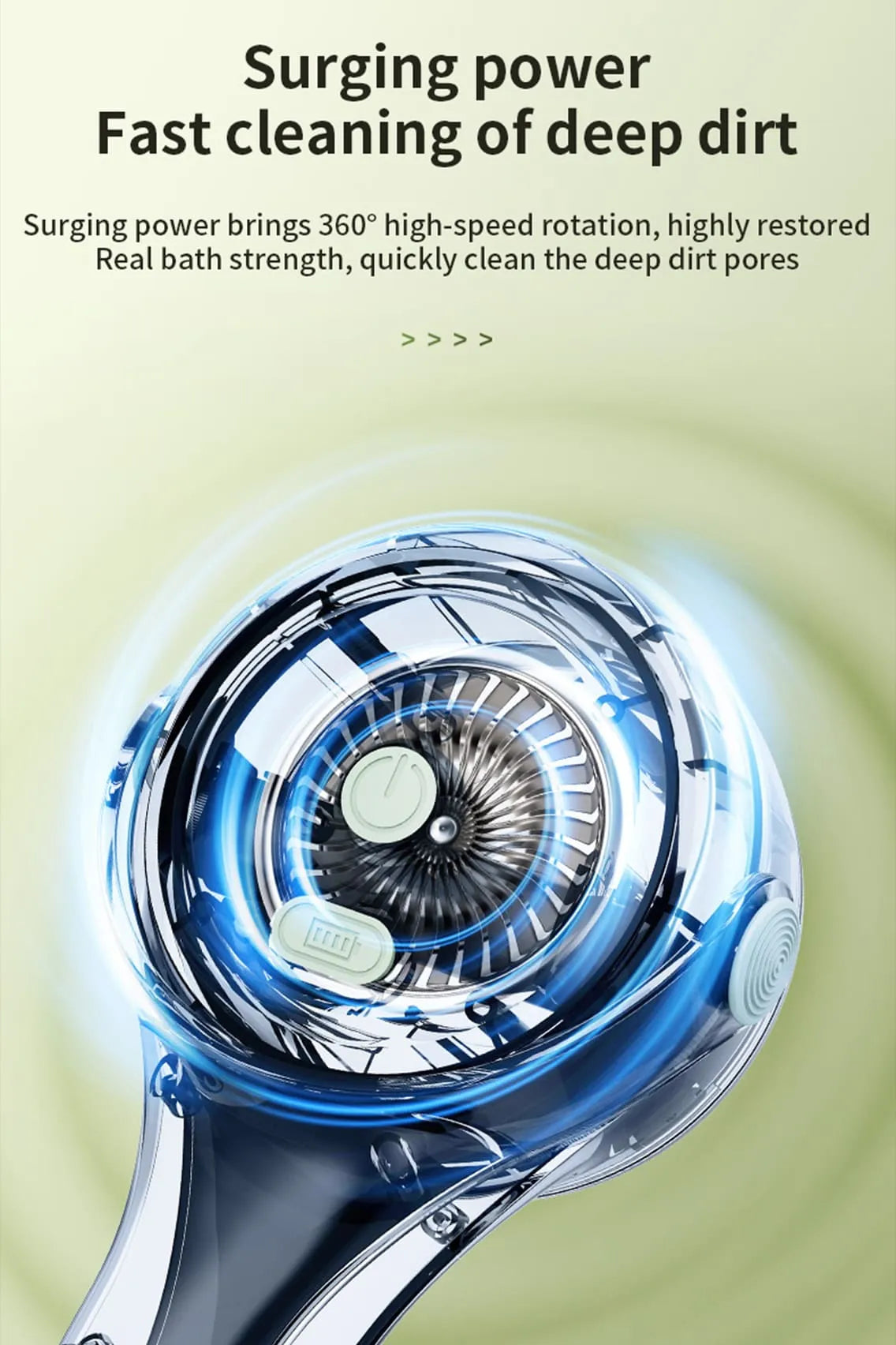 Electric Bath Brush for Body & Face Cleansing Brush with Long Handle – Rechargeable Exfoliating Shower Tool