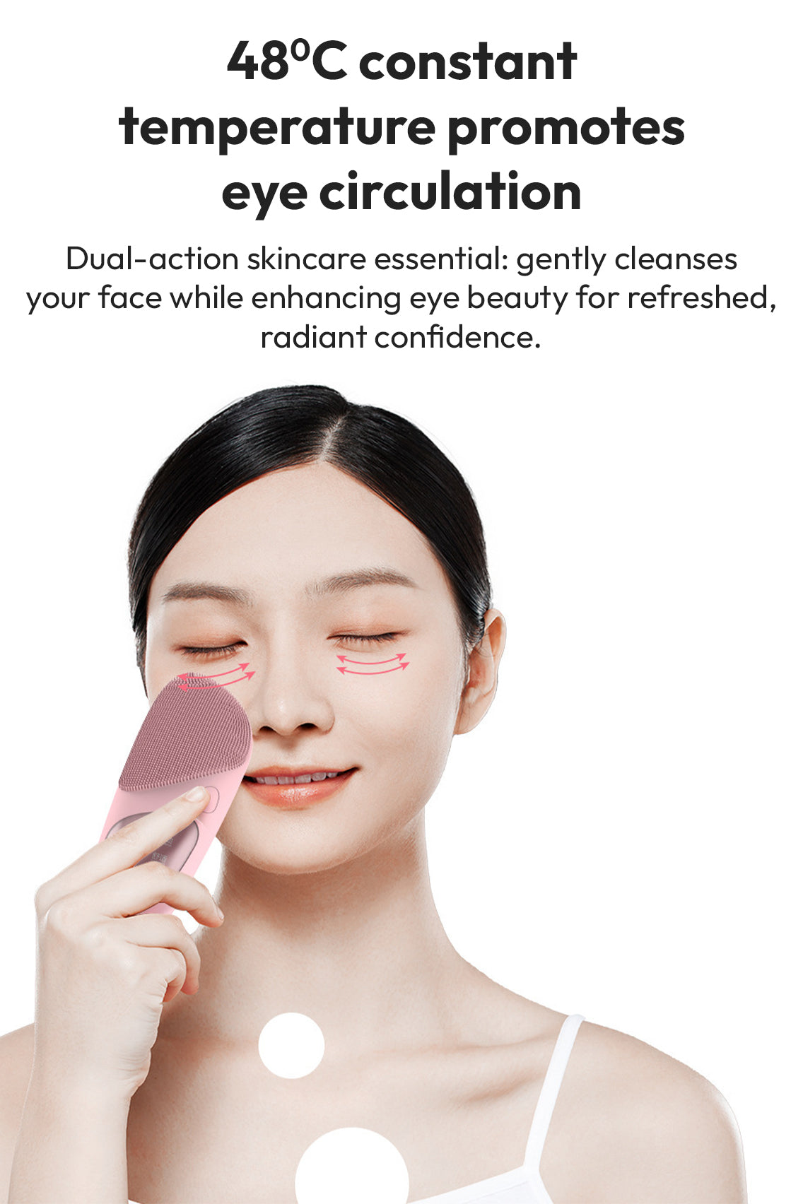 Toree Thermal Brush with 5 Modes & Eye Protection – Rechargeable Silicon Deep Pore Cleaning Massager