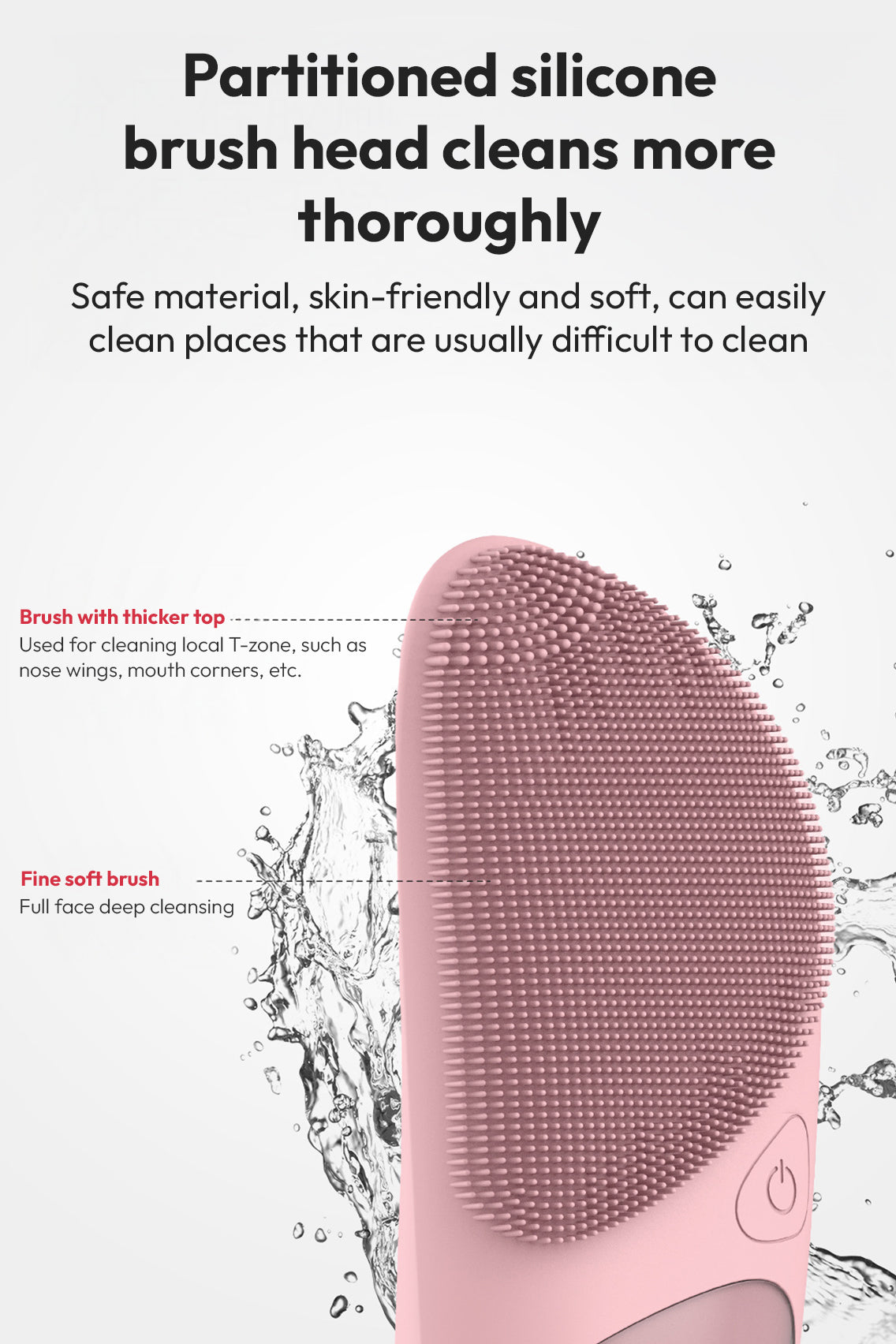 Toree Thermal Brush with 5 Modes & Eye Protection – Rechargeable Silicon Deep Pore Cleaning Massager