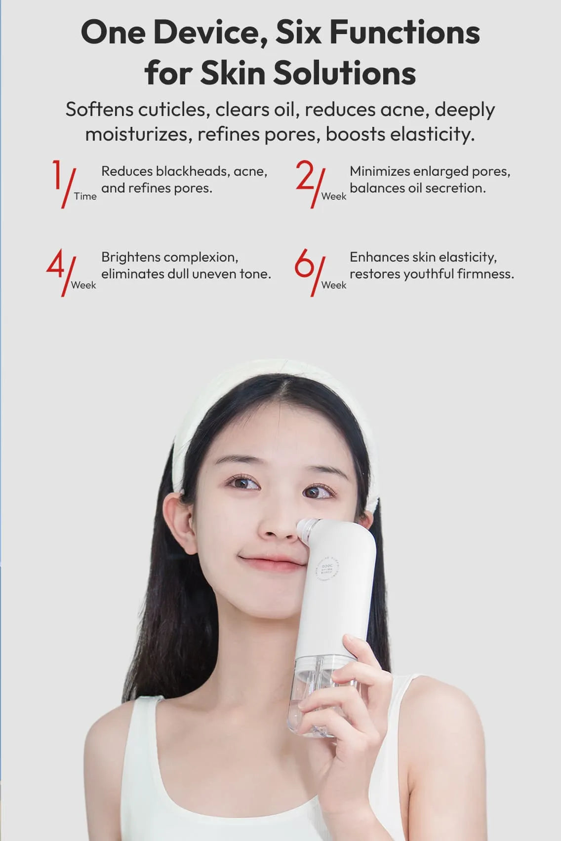 Hydrating Vacuum Facial Pore Cleanser with Dual Water Tanks, Blackhead Remover & Moisturizing Spray System