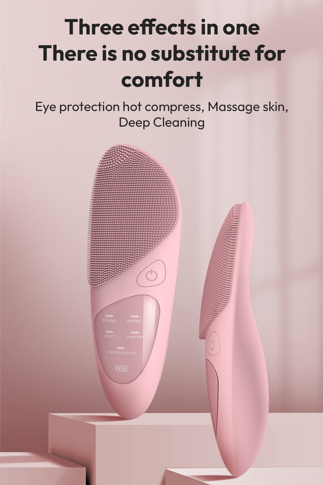 Toree Thermal Brush with 5 Modes & Eye Protection – Rechargeable Silicon Deep Pore Cleaning Massager