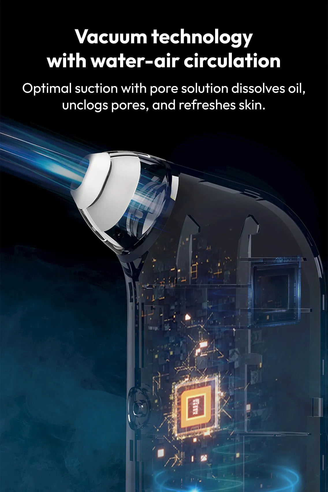 Hydrating Vacuum Facial Pore Cleanser with Dual Water Tanks, Blackhead Remover & Moisturizing Spray System