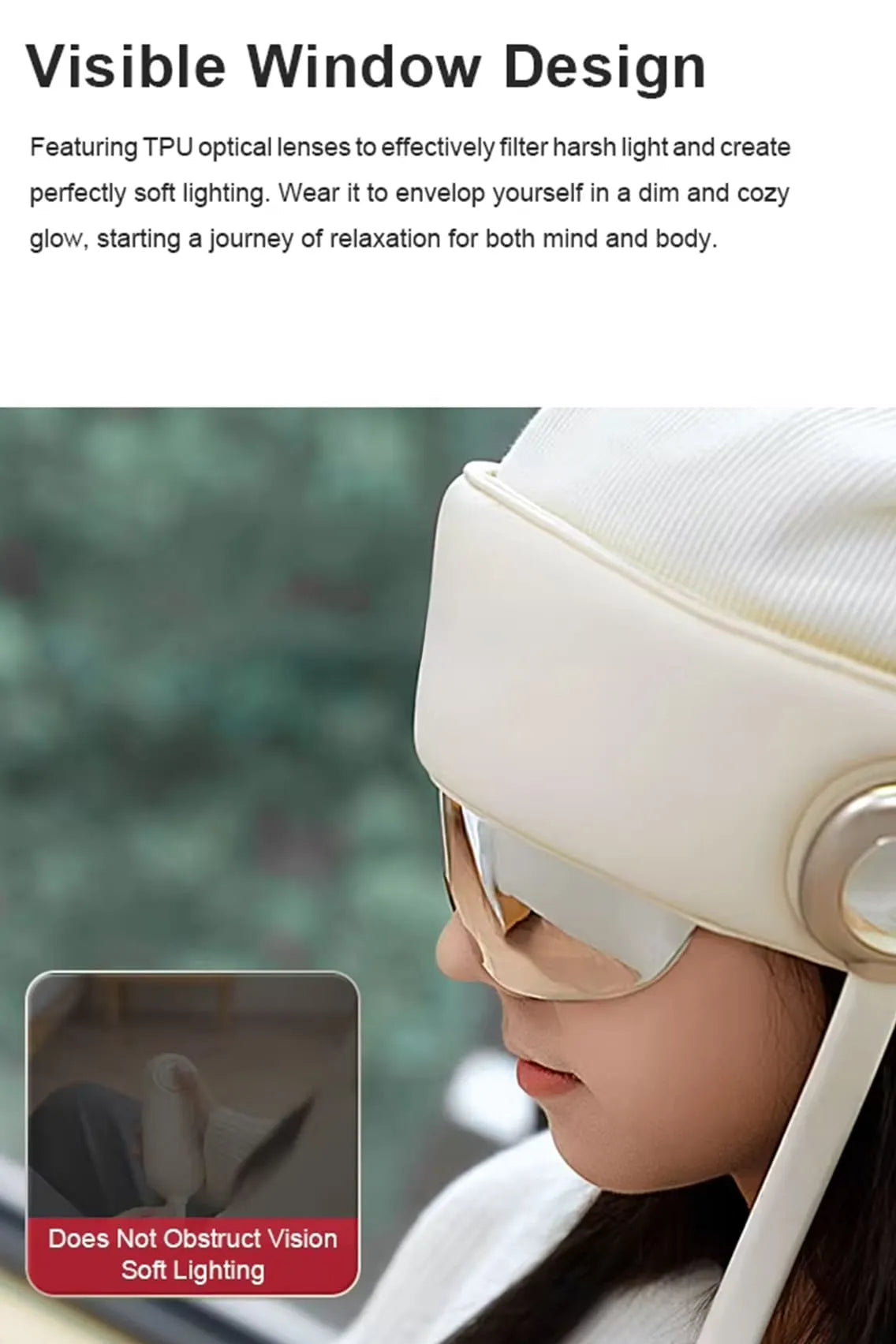 Smart Music Therapy Sleep Headgear with Eye Mask – Relaxation Cap for Stress Relief, Deep Sleep & Mood Enhancement