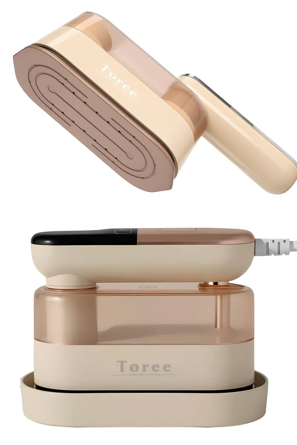 Toree Iron Steamer Pro 2-in-1 Portable Garment Steamer & Iron, 1200W Fast Heat, Compact Travel Ready, Adjustable Handle