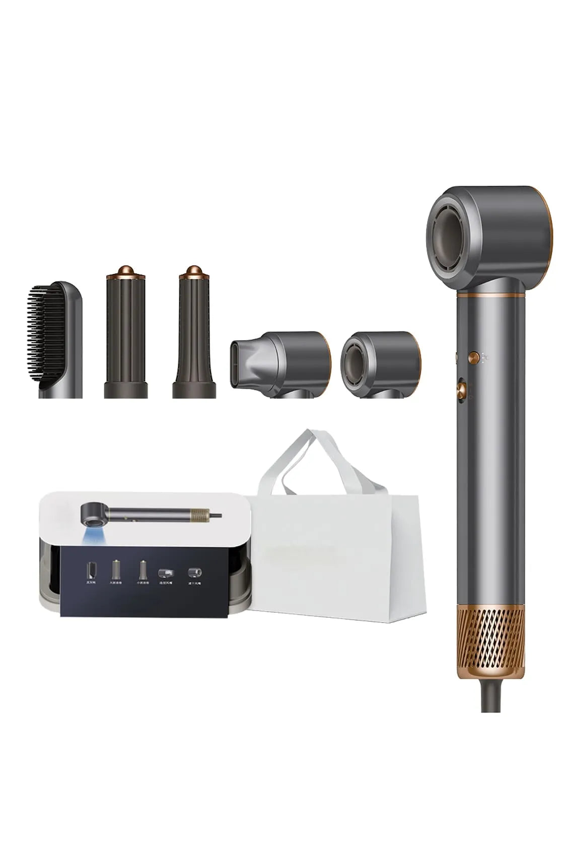 5-in-1 Professional Airstyler with Smart Airflow Motor & Multi-Styling Attachments