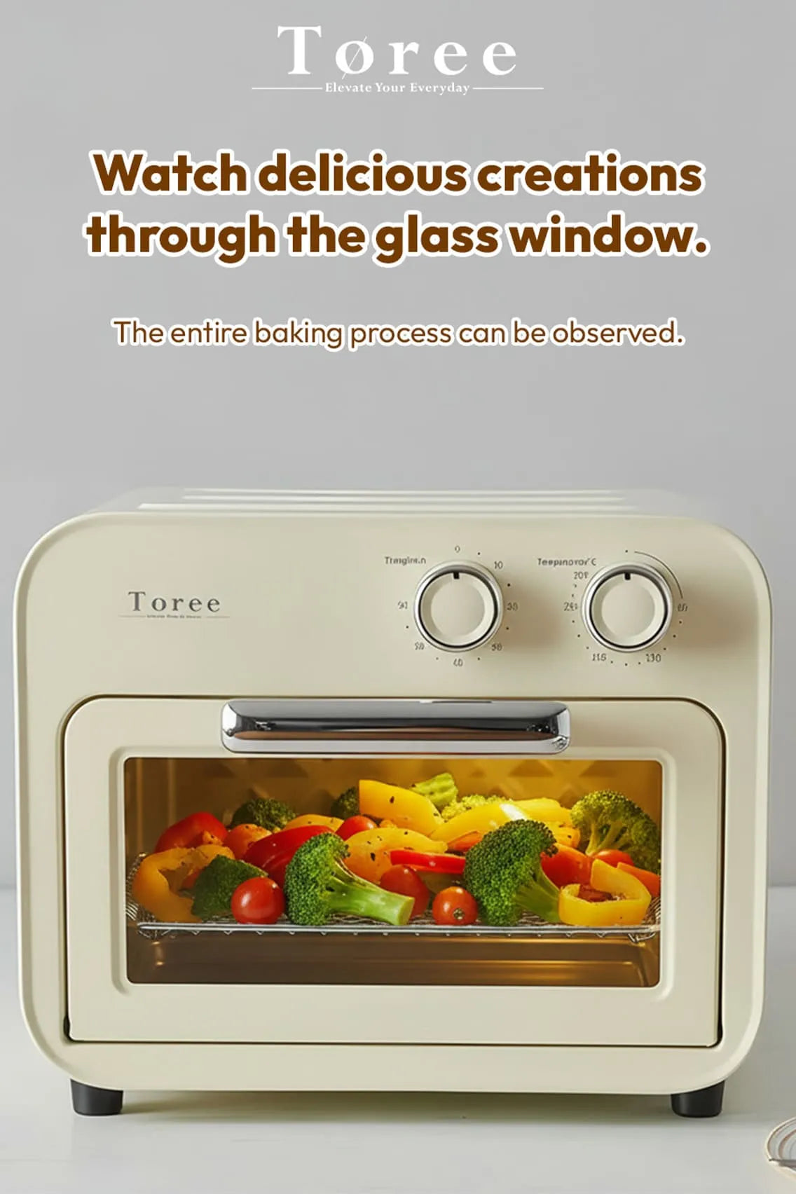 Toree 12L Air Fryer Oven 1000W with 360° Hot Air Circulation, Energy Efficient OTG & Electric Tandoor